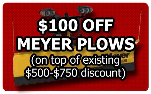 100 off Meyer Plows on top of up to 750 discount