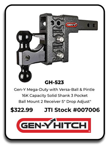 Gen-Y GH-523 Mega-Duty 16k 3 pocket Solid Shank 5" drop