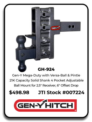 Gen-Y GH-924 21K capacity 4 pocket 6" offset drop ball mount for 2.5" receiver