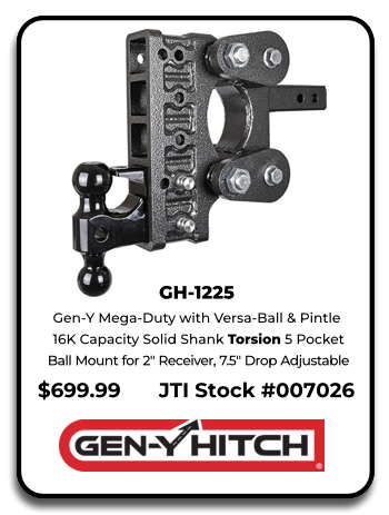 Gen-Y GH-1225 5 pocket torsion flex ball mount for 2" receiver
